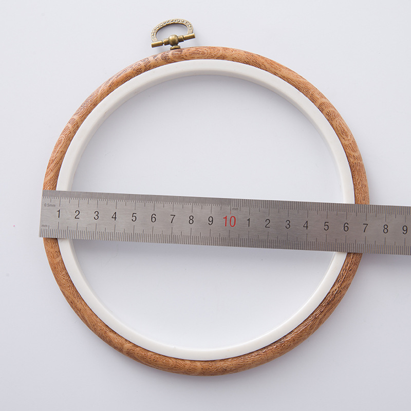 De aro de bastidor de madera para bordado de punto de cruz de 10cm, 14cm, 17cm y 22cm, bordado de mano DIY, herramientas de costura