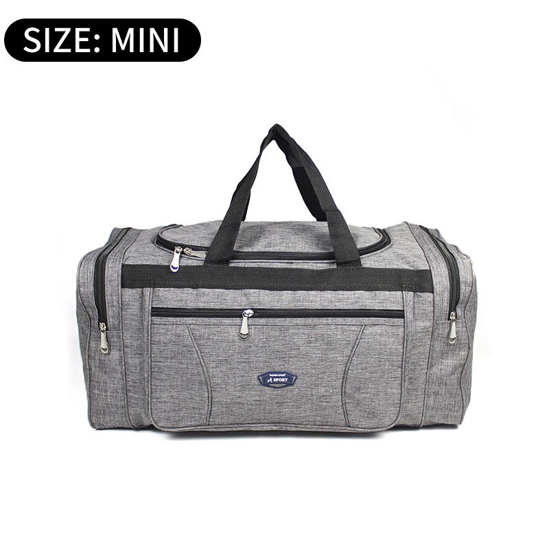 Women Men Oxford Travel Duffel Bag Carry on Luggage Bag Men Tote Large Capacity Weekender Gym Sport Holdall Overnight Bag XA189K: MIni Gray