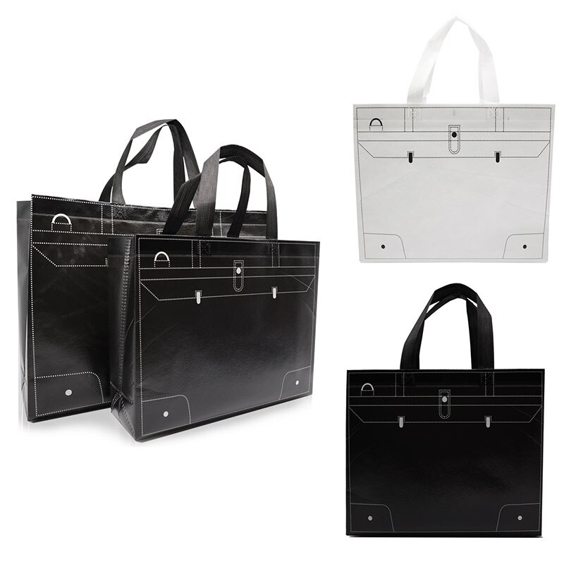 Non-woven Fabric Shopping Bag Foldable Eco Large Reusable Shopping Handbag Waterproof Clothing Packaging Bags