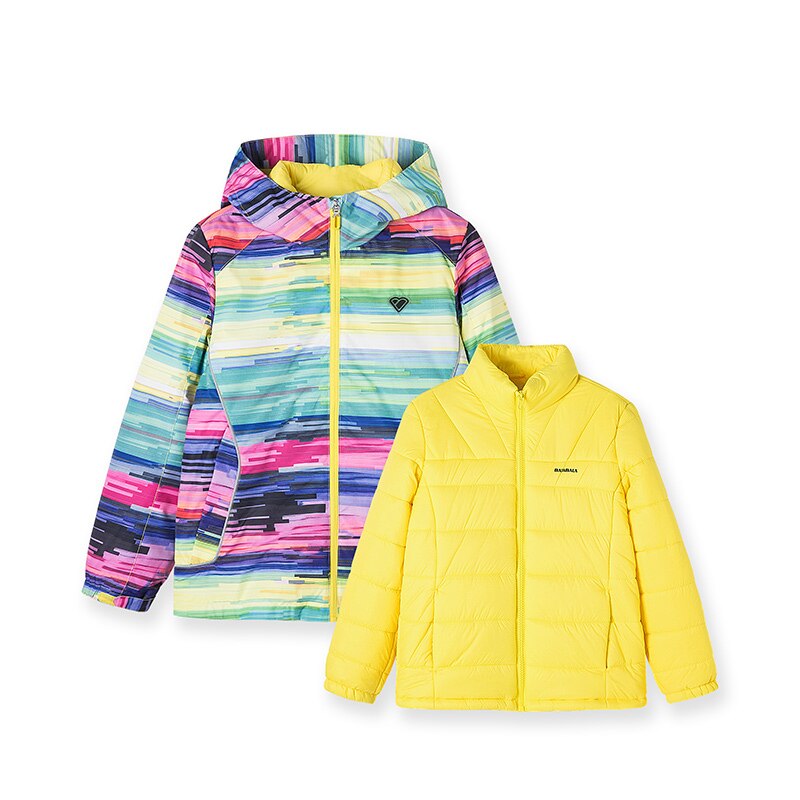 Filles coton vêtements épais manteau automne et hiver veste trois-en-un enfants épaissir: 9T