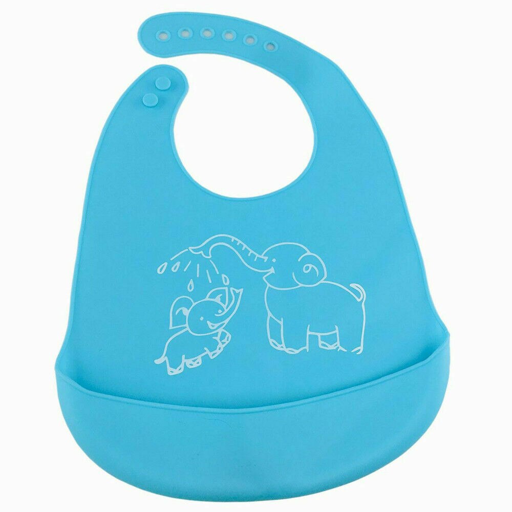 Baby Zeug Zubehör Baby Kinder Cartoon Print Silikon Bib Abendessen Bib Wasserdicht Bib Fütterung Werkzeug Lätzchen Burp Tücher