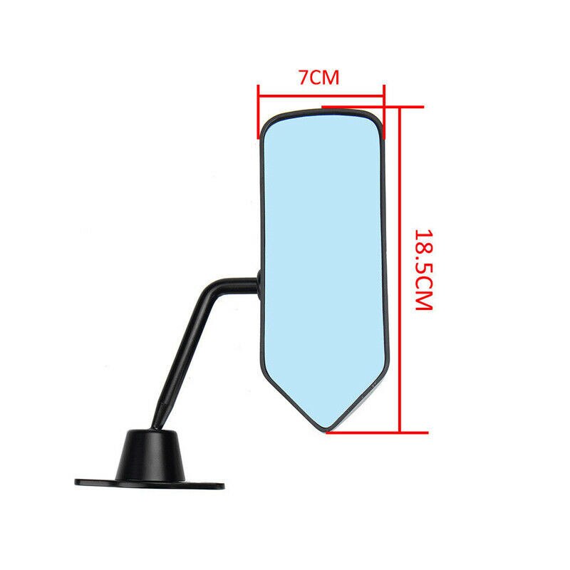 Universal F1 Style Racing Car Rear View Side Mirrors Convex Glass Cafe Retro Kit