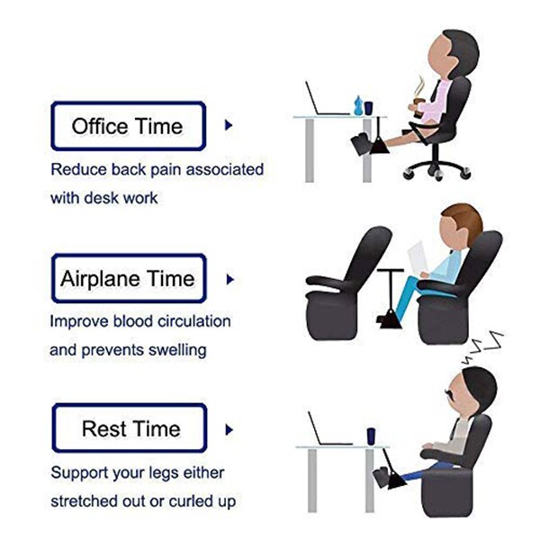Ergonomische Fuß Rest, Reise Fußstütze Flugzeug Bein Rest Flug Fuß Hängematte Tragen-Auf Unter Schreibtisch Zubehör