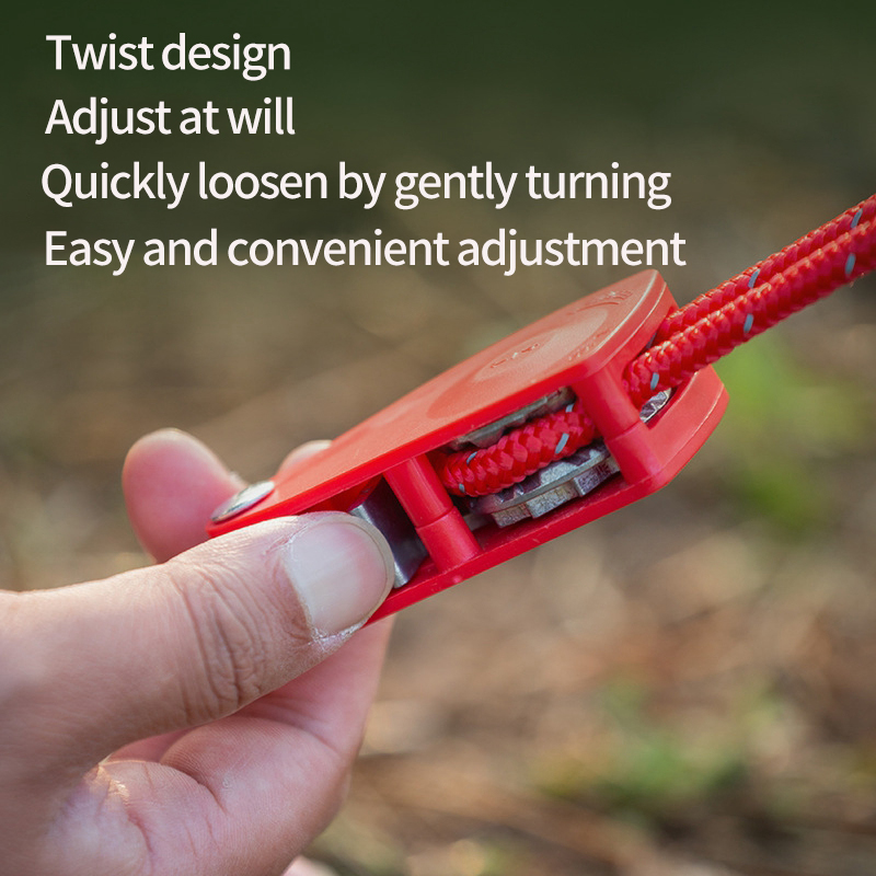 4 st justerbara 4m nylon tältrep justerbart snöre upphängande för tältfläkt utomhusmarkis vindrep fastspänning campingtillbehör