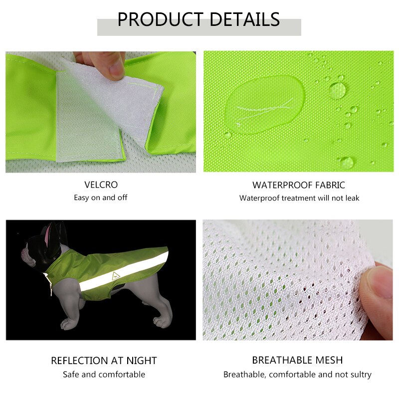 Reflective Dog Vest Clothes Night High Visibility Puppy Safety Waterproof Costumes Medium Large Dogs Outdoor Rescue Work Clothes