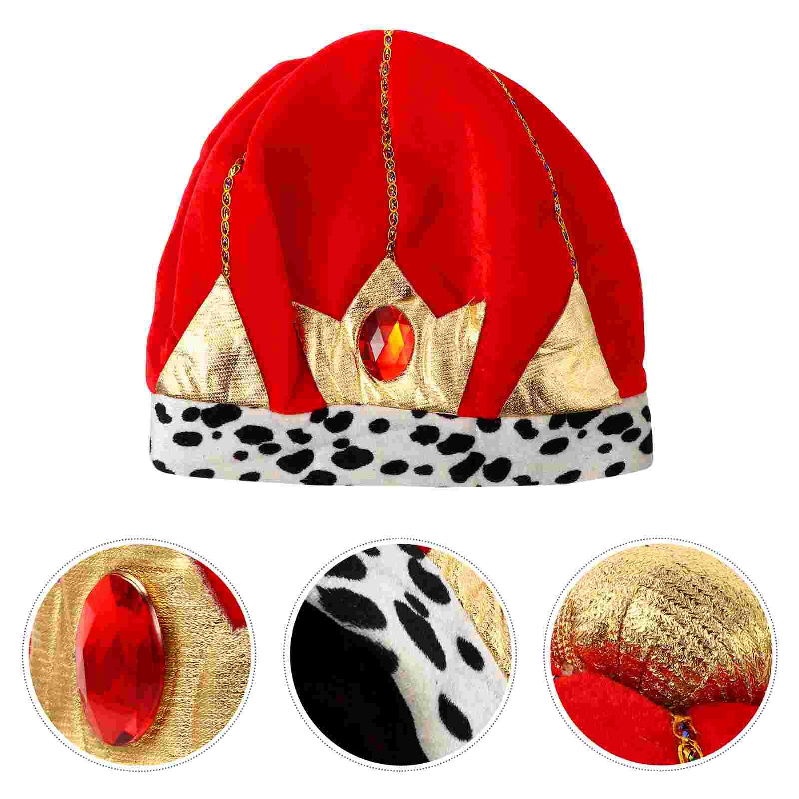 Cloth King Crown Hat Party Decorative Crown King Hat Party Costumes Prop