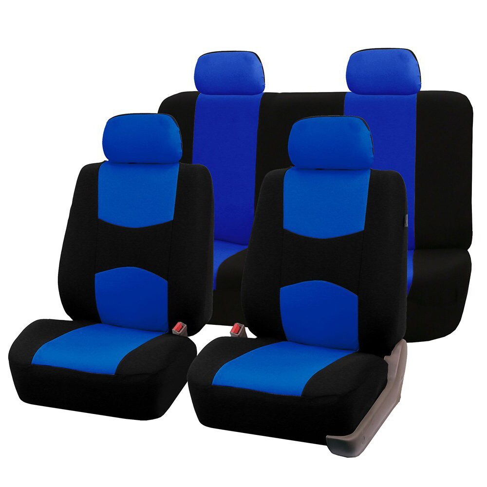 Funda de tela para asiento de coche, accesorios fundas de asientos de coche para citroen chevy elysee c2 c3 c4 picasso pallas c4l c5 ds5 xsara ds4, 9 Uds.: BLUE
