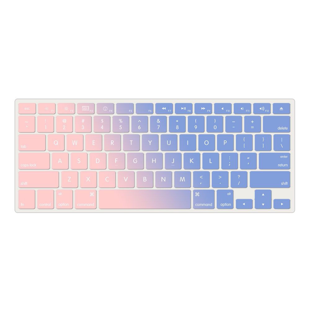 Cubierta para teclado Air 13, Protector de silicona impermeable, para Macbook Air M1, 13, , A2337, A2179: Gradient Blue