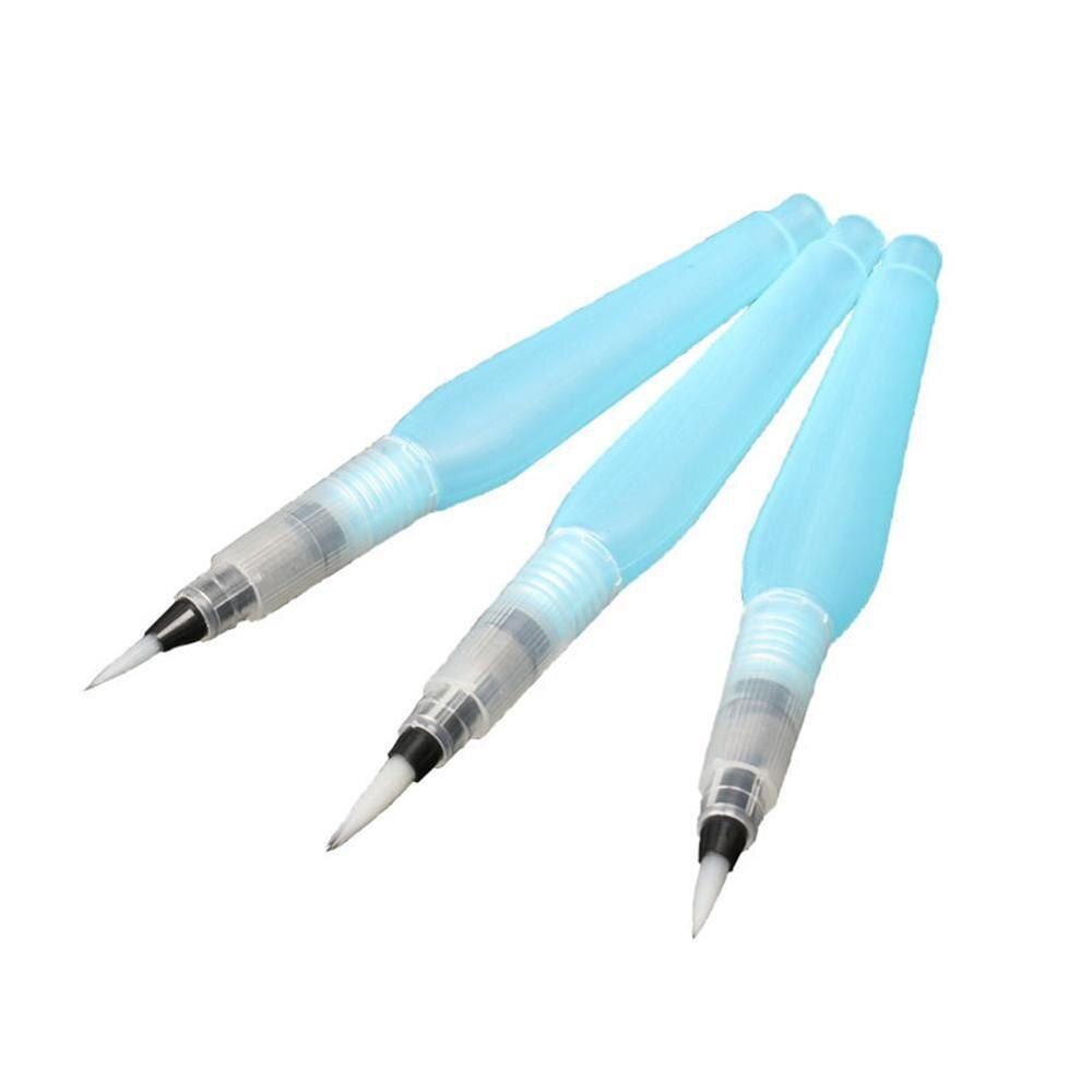 1 Pcs Blue Water Brush Ink Pen for Watercolor brush pen set Calligraphy Painting Illustration Pen Office Stationery Refilla: Default Title
