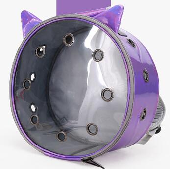 Draagbare Huisdier Hond Kat Rugzak Reizen Kat Carrier Dubbele Schoudertas Capsule Kat Rugzak Voor Kat Kleine Hond Handtas Kat carrying: Purple