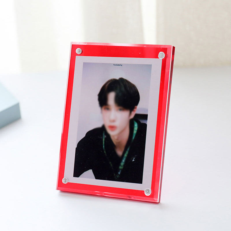 3 Inch Acrylic Photo Card Frame Display Stand 74mmx104mm Transparent Photoes Display Desktop Ornament Card Holder Home Decor: 7