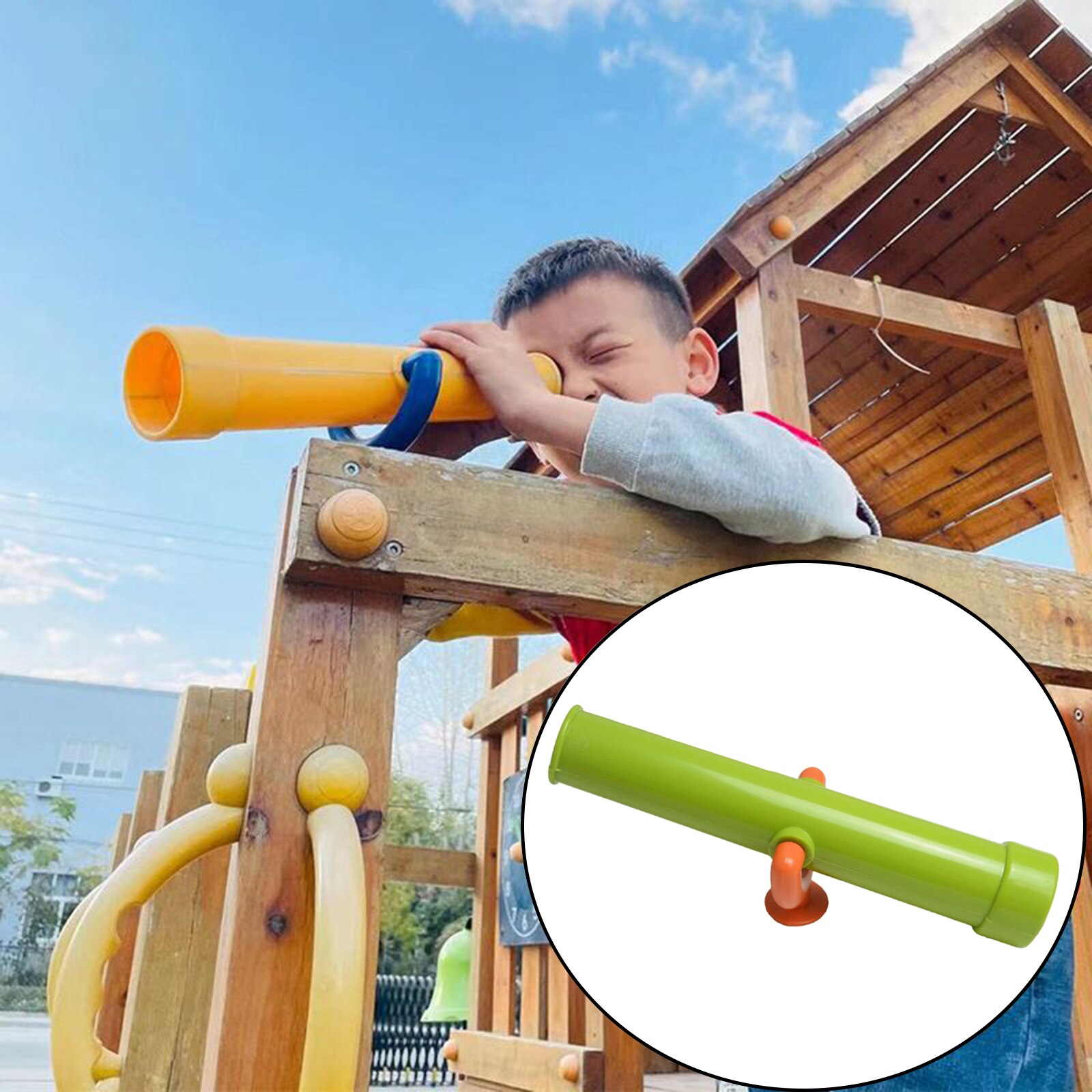Creatieve Outdoor Speeltuin Monoculaire Telescoop Science Toy Playset Swing Set Leeftijden 3 +: Green