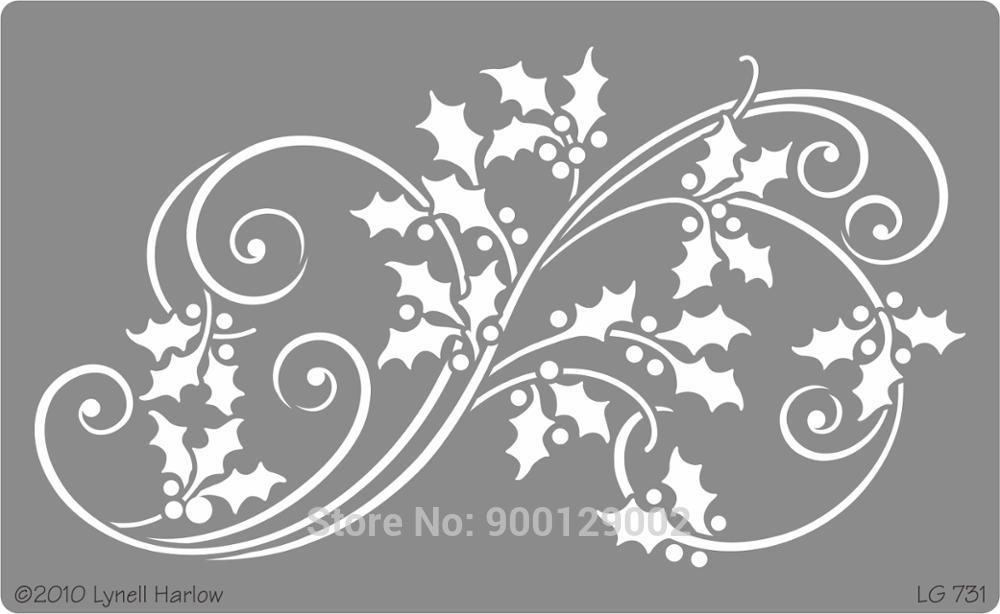 Dreamweaver stencil embossing rvs stencils LG 731 Holly Bloeien