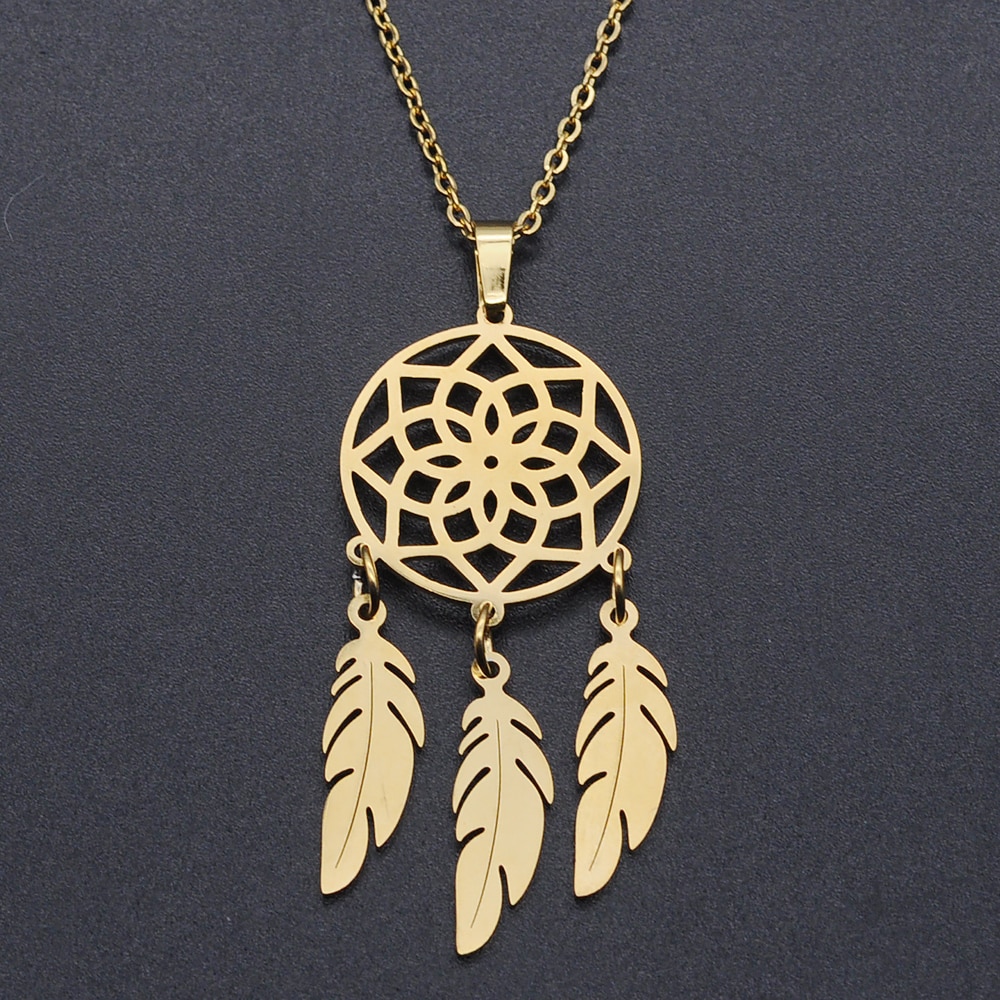 Dream Catcher Stainless Steel Charm Necklace for Women Accept OEM Order Jewelry Necklaces