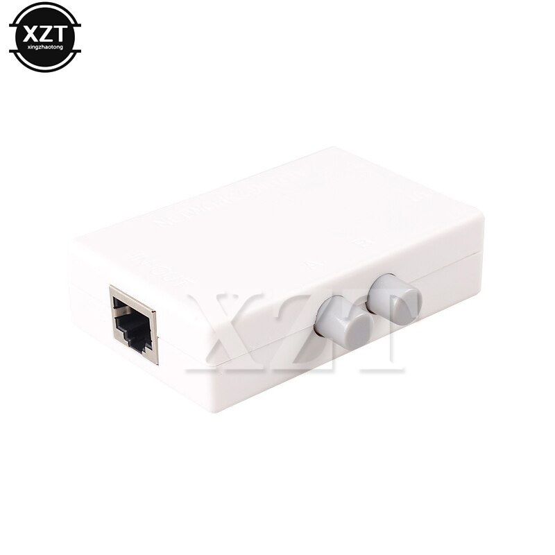 2 Poort RJ-45 Netwerk Switch Ethernet Netwerk Box Switcher Dual 2 Way Port Handmatige Sharing Switch Adapter