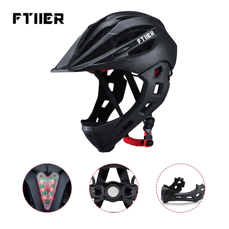 Casque de cyclisme pour enfants, intégral du visage, amovible, pour vtt, descente, équipement de sécurité