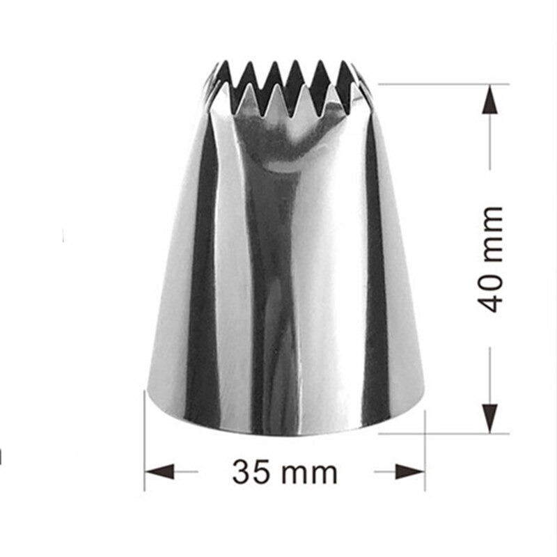 3Pc/1Pc Vierkante Hart Cake Tips Gebak Nozzle Icing Piping Nozzles Bico De Confeitar Fondant Cake decoreren Gereedschappen Bakvormen: 1pcs 24 teeth
