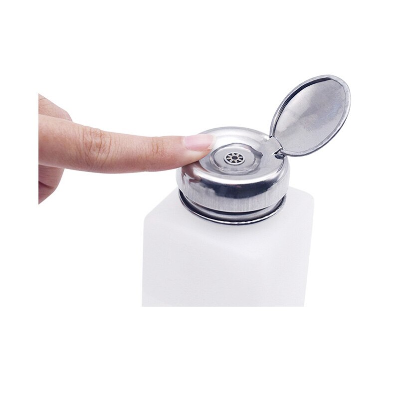 500 Ml Draagbare Druk Lege Hervulbare Fles Vloeibare Alcohol Pomp Uv Gel Nagellak Cleaner Aceton Water Remover Dispenser