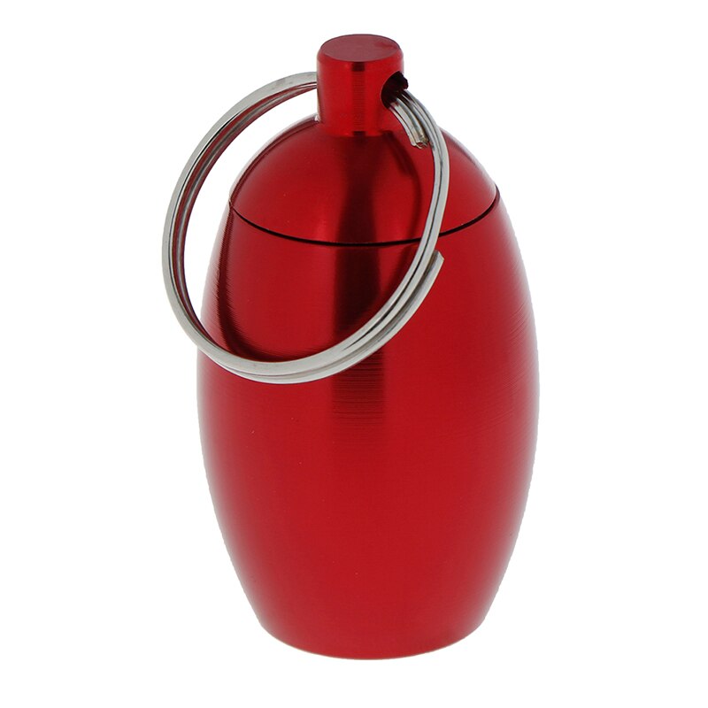 Aluminum Pill Box Capsule Shape Pill Case Keychain Outdoor Pocket Pill Holder Container Delicate Medicine Box 1PCS: MULTI