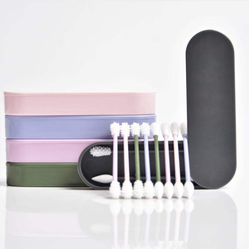 2pcs Reusable Double-headed Beauty Cotton Swab Ear Cleaning Cosmetic Cotton Buds Health Care Household Tools