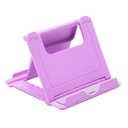 Universal Plastic Adjustable Folding Desktop Table Phone Holder Bracket Stand: Purple