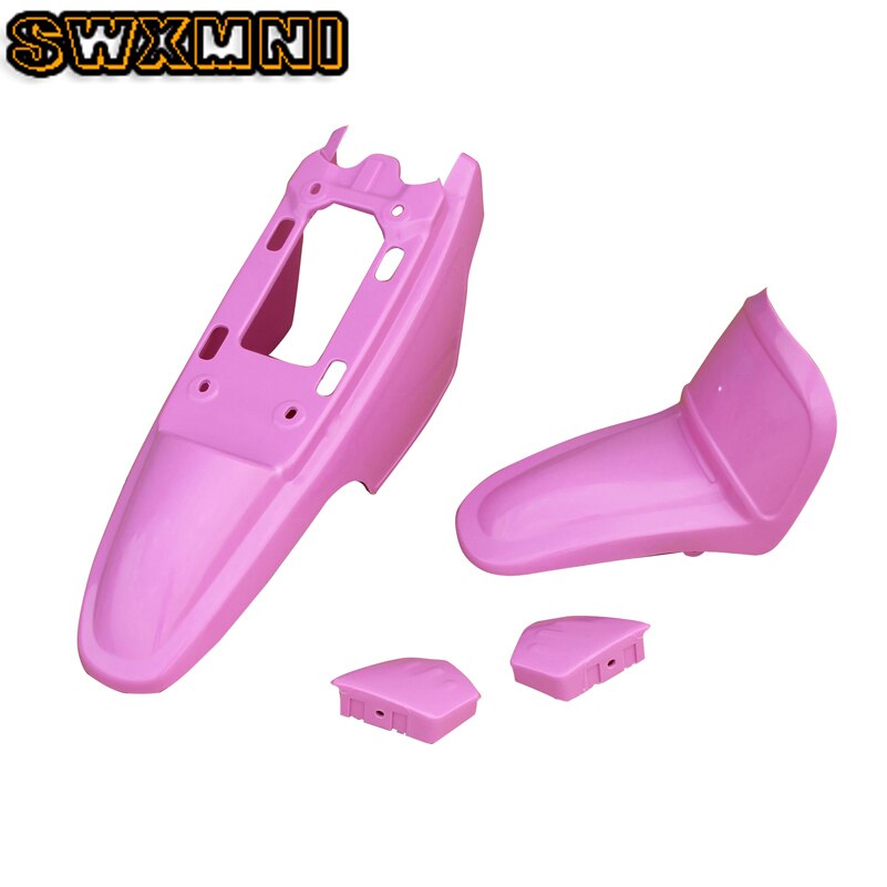 Motorfiets Voor Achter Fenders Spatborden Kit Voor Yamaha PW50 PY50 Pw Py 50 Plastic Spatbord Stroomlijnkappen Onderdelen Accesorios Moto blauw: pink