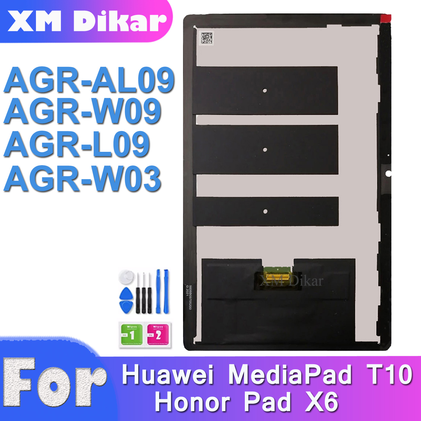 Pantalla táctil para Huawei MediaPad T10 T 10 Honor Pad X6 AGR-L09, AGR-W09, AGR-W03, AGR-L09HN, repuesto