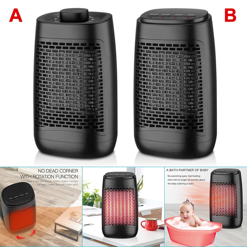 Electric Space Heater Portable Small Personal Bedroom Office Desk Heater Fan HUG-Deals