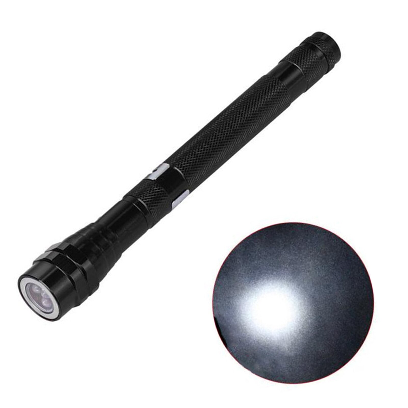 3-LED Magnetic Flashlight Pen Torch Retractable Free Bending Car Repair Light Small Pocket Linterna for Working