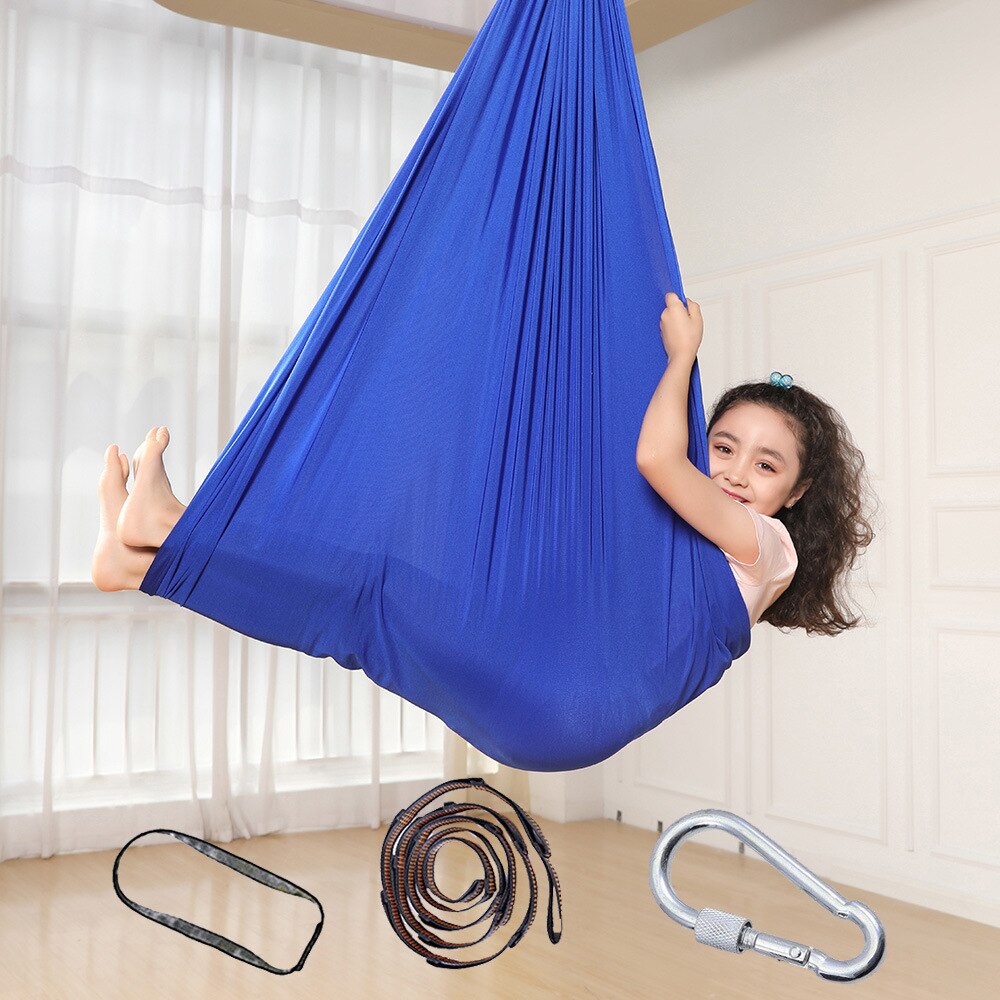 Intdoor Kinderen Tas Swing Kids Katoen Swing Hangmat Volwassen Stretch Yoga Doek Opknoping Schommel Voor Autisme Adhd Voegen therapie