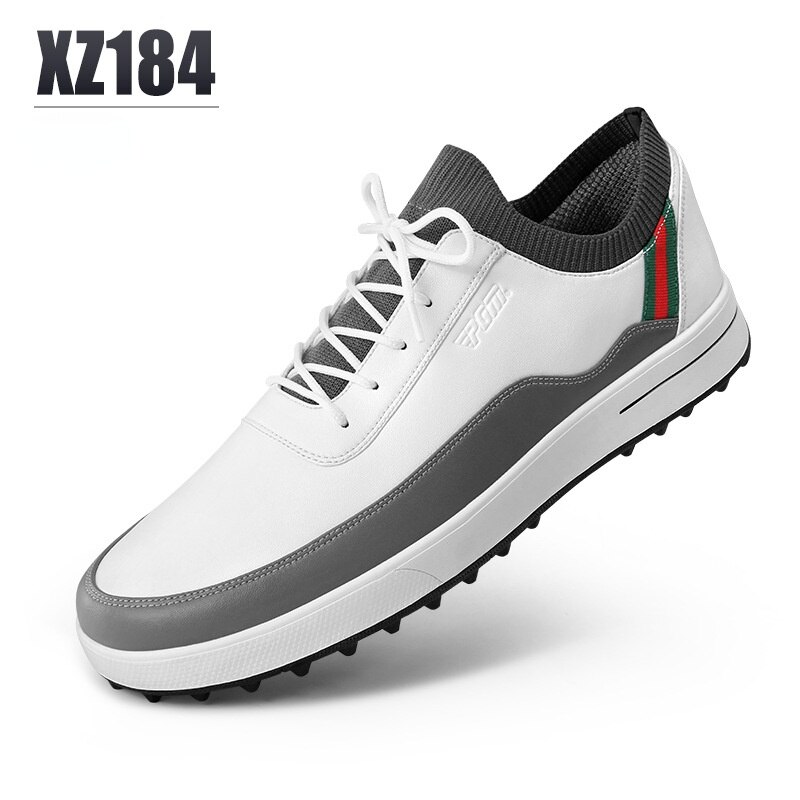 PGM Golf Schuhe Männer Wasserdicht Atmungsaktiv Golf Schuhe Rutschfeste Sport Turnschuhe draussen Halbschuhe Stil Golf Trainer XZ184: XZ184-Wtihe grau / 43
