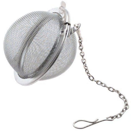 Tea Infuser Stainless Steel Sphere Mesh Tea Strainer Coffee Herb Spice Filter Diffuser Handle Tea Ball Reusable Secure Locking