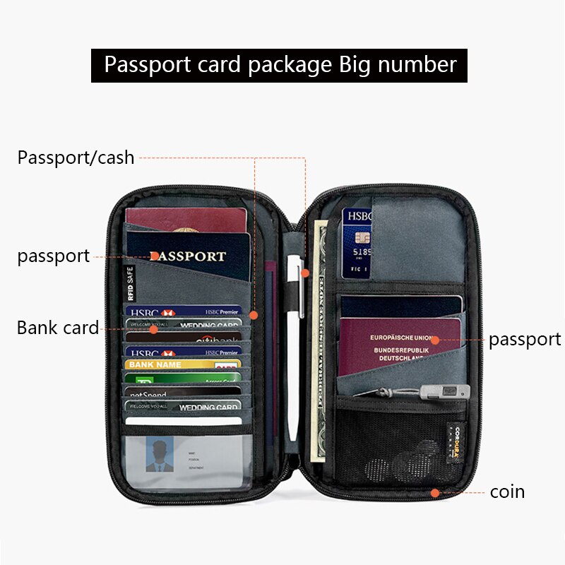 Neue Reisepass Reise Brieftasche bestehen Halfter Multi-Funktion Kreditkarte Paket Ich würde Dokument Multi-Karte Lagerung Pack Kupplung