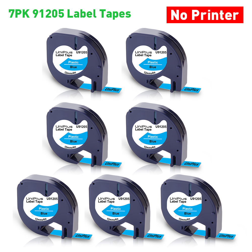 Dymo Labeling Machine Dymo Letratag 100H Dymo LT100H LT-100H Dymo Labeller with 7PK Compatible Dymo Tape 12267 12mm LT Label: 7PK 91205