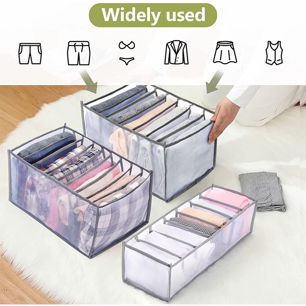 Organizador de armario para ropa interior, caja de almacenamiento para calcetines, bolsa de almacenamiento para armario, sujetador, pantalones, cajón divisor