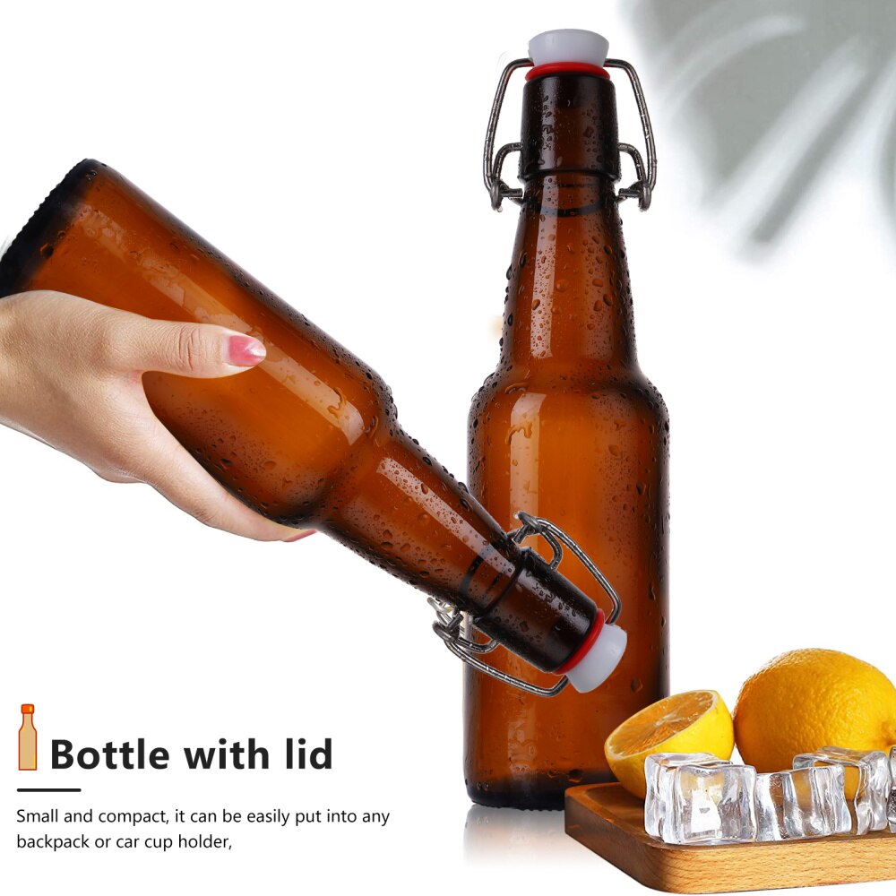 2 Pcs Practical Beverage Bottles Glass Beer Bottles Glass Bottle with Buckle