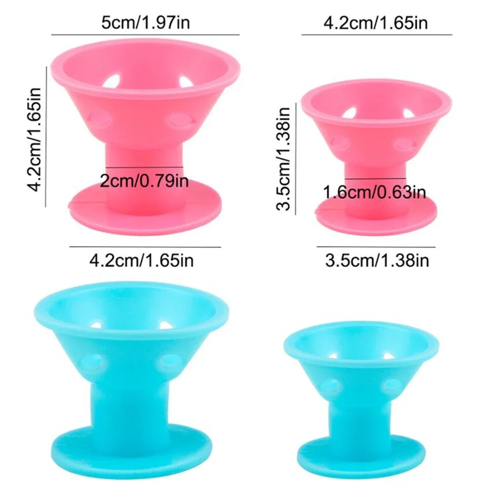 10Pcs Soft Rubber Hair Curlers Silicone Heatless Hair Rollers Clips No Hurt Hair Rollers Hairdressing DIY Hair Styling Tools
