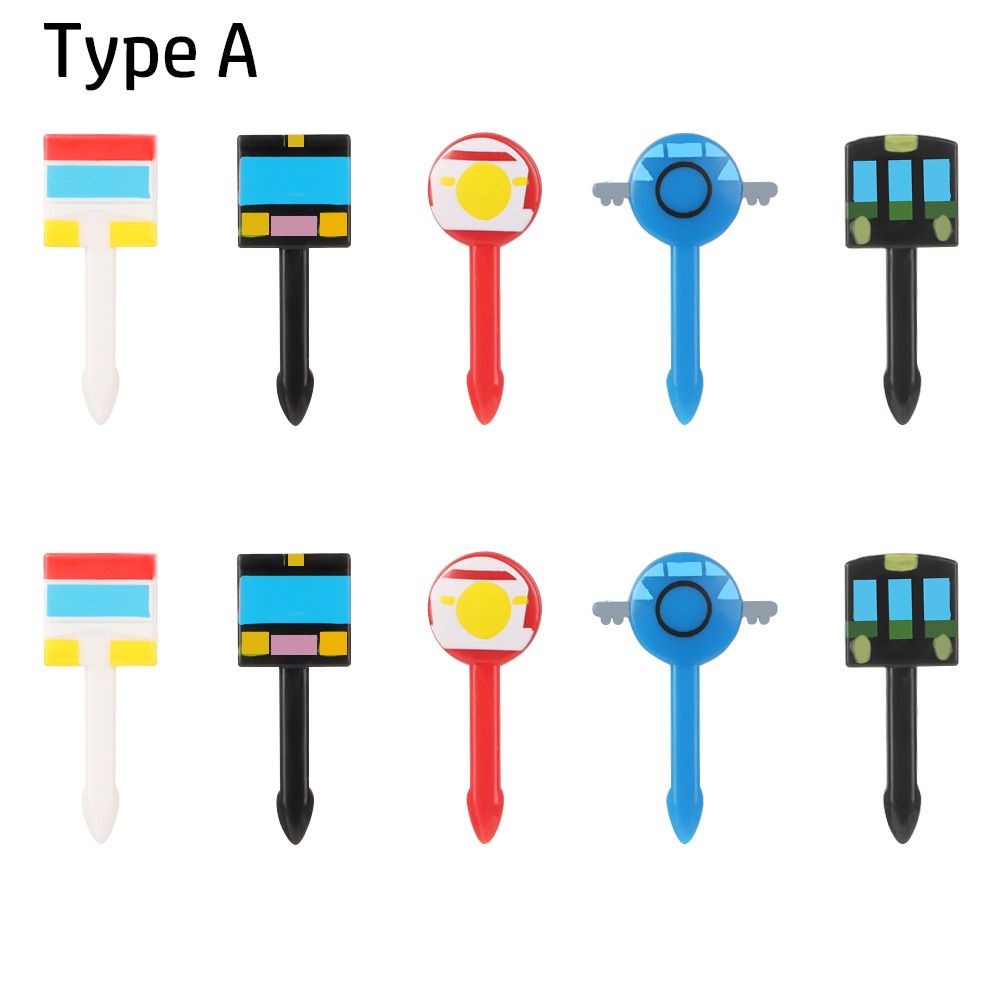 8pcs Fruit Fork Toothpick Leaves Plastic Decoration Lunch Box Bento Accessories Small Salad Tiny Fork Mini Cake Picks For Kids: 12-Type A