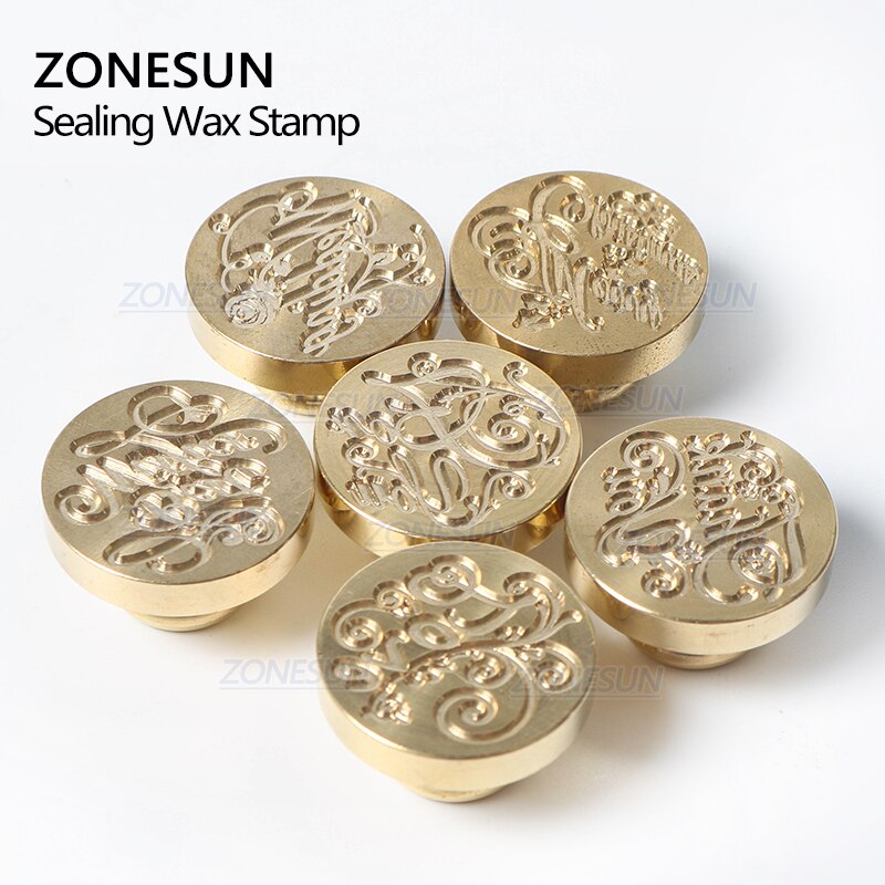 ZONESUN, sello de frase de bendición, sello con mango de madera para , embalaje, sobres de cartas, paquetes, invitaciones de boda
