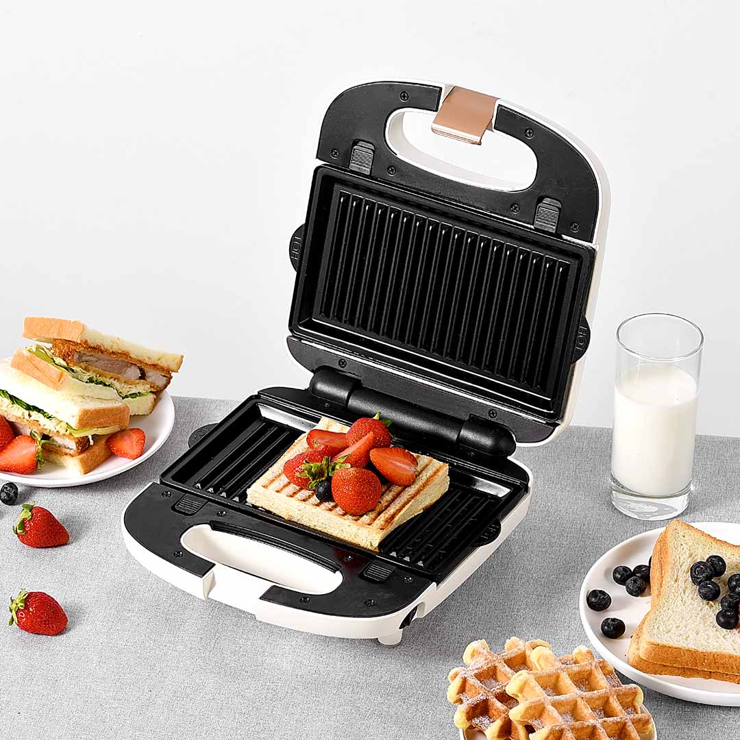 Home multifunctional Breakfast machine Bread light food machine Frying and roasting double-sided heating detachable