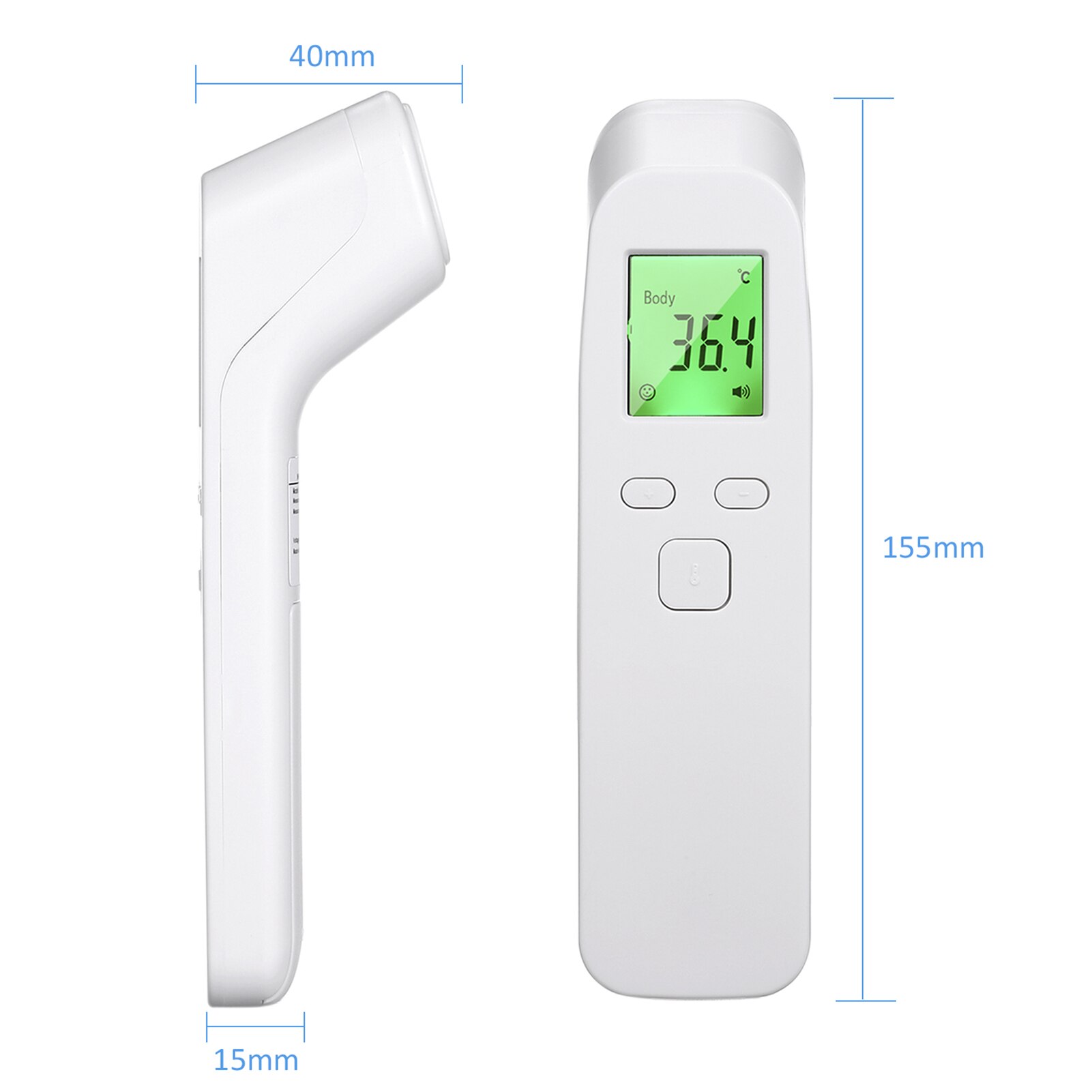Digitale Infrarood Voorhoofd Thermometer Lcd Ir Thermometer Non-contact Ir Infrarood Thermometer Temperatuur Meter Met Koorts Alarm
