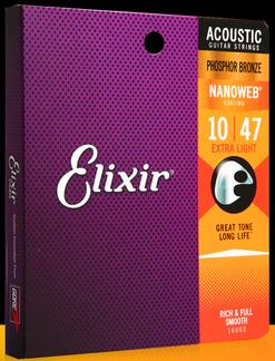 Elixir Nanoweb Gitaar Snaren 11027 Coating 80/20 Brons Akoestische Gitaar Snaren Custom Light 011-052 11002 11052 16027 16052: 16002