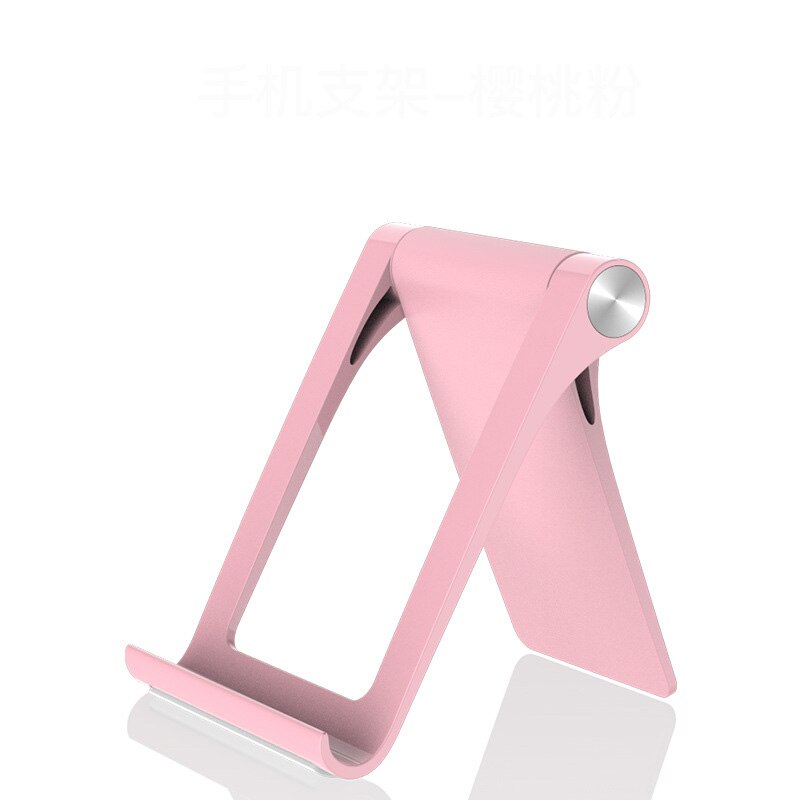 Creatieve Mobiele Telefoon Tablet Desktop Stand Live Mobiele Telefoon Stand Platte Vouwen Lui Video Stand Ipad Desk Stand Laptop Houder: Roze