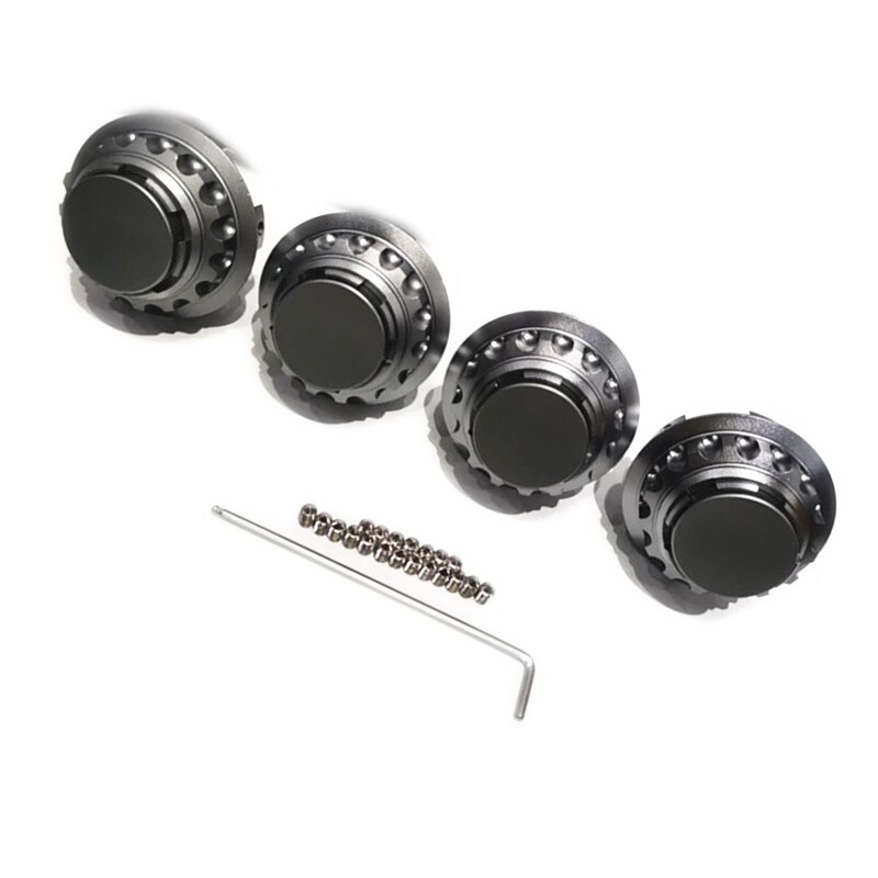 4 pcs All aluminum alloy wheel cover is suitable for GLK, E82 / E88, FIT/CRV, Camry/Corolla and Casa/Palameia: Titanium