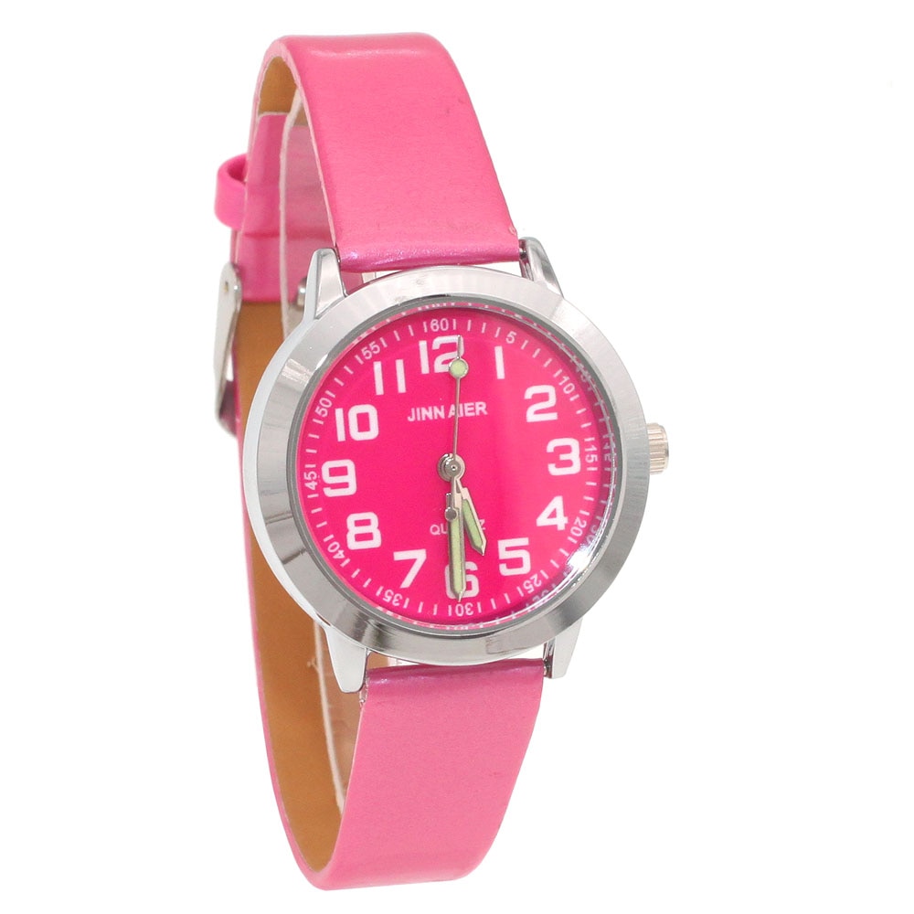 Aangekomen kinderen mooie eenvoudige quartz horloge jongens en meisjes schattige kleurrijke wijzerplaat leren tijd leren klok