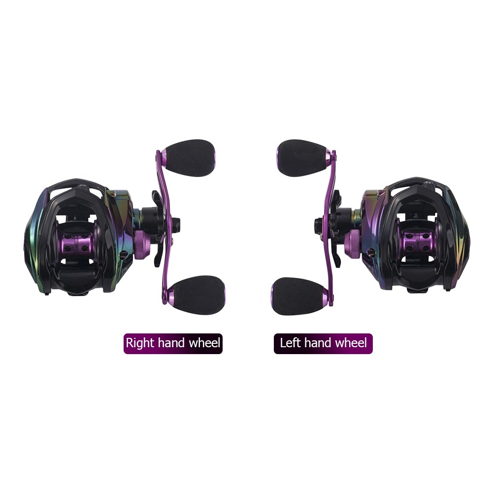 Baitcasting Fishing Reel Left Right Hand Metal Spool Fishing Tackle Wheel Stainless Steel 12-speed Adjustable Magnetic Brake