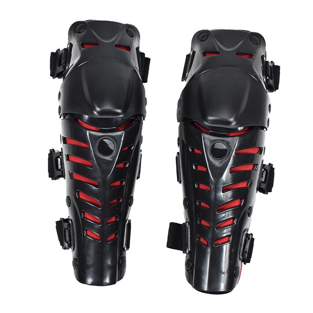 1 Pair Racing Adult Knee/Shin Guard Motorcycle Body Protection Armor - Red/One Size