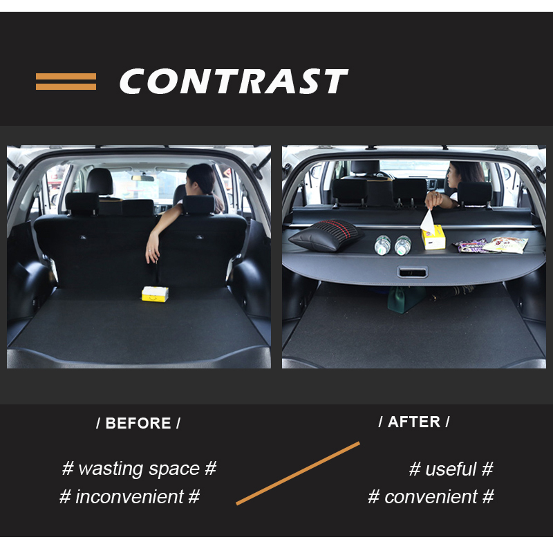 1einstellen Schwarz Stamm Paket Regal Abdeckung für Volkswagen VW Golf 7 MK7 Versenkbare Hinten Gestelle Abstandshalter vorhang Auto Zubehör