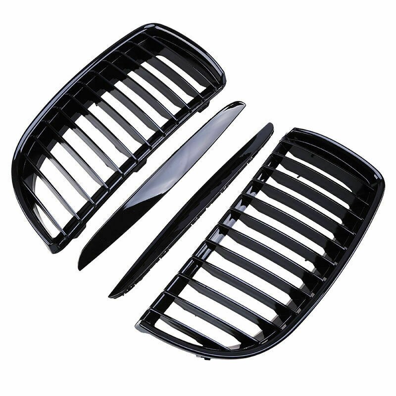 Auto Gloss Black Voorbumper Radiator Roosters Grill Voor-Bmw 3 Serie E90 E91 2005 51712151895 51712151896