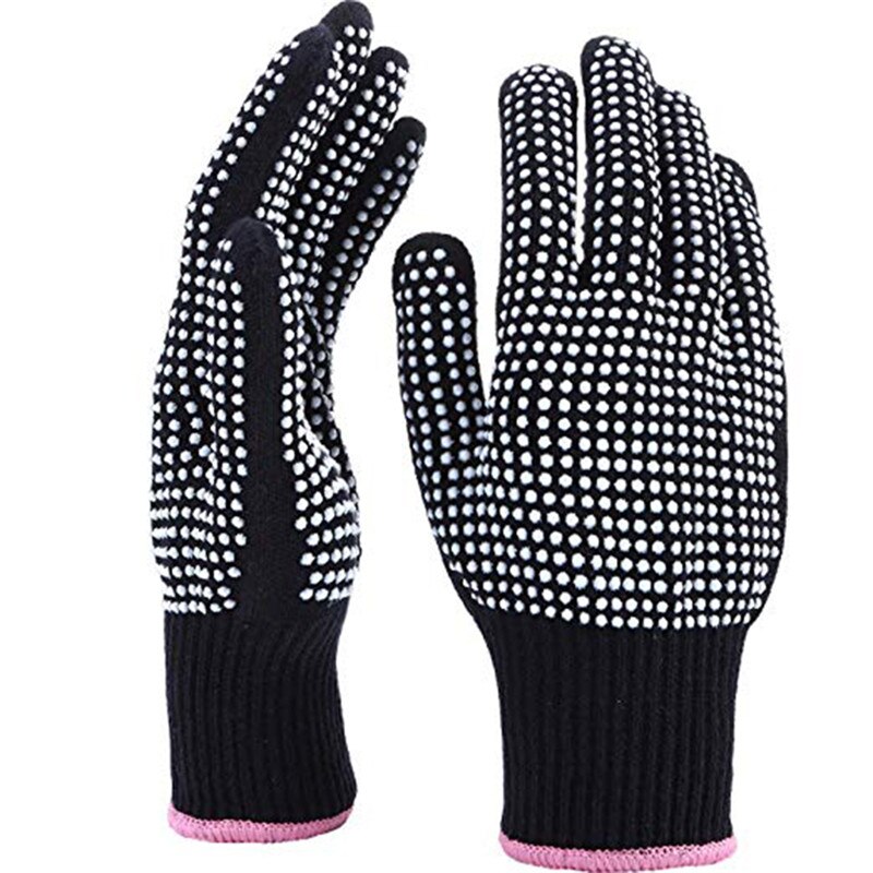 Wärme Beständig Handschuh für Haar Styling Wärme Blockieren für Eisstockschießen, flache Eisen und Eisstockschießen Zauberstab Geeignet für Verknüpfungen und Rechts Hände